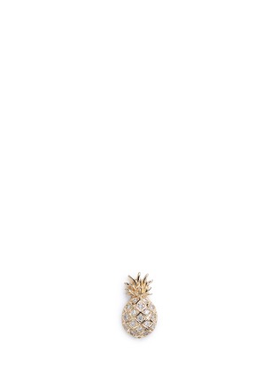 Main View - Click To Enlarge - SYDNEY EVAN - Diamond 14k yellow gold pineapple single stud earring