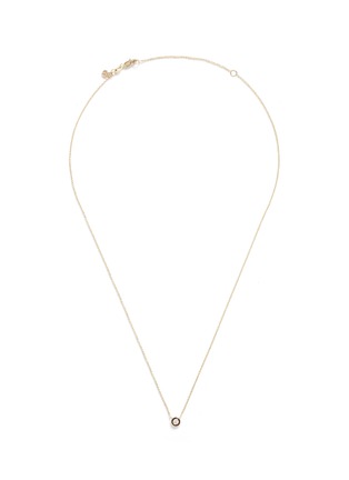 Main View - Click To Enlarge - SYDNEY EVAN - 'Single Stone' diamond 14k yellow gold charm necklace