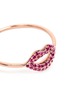 Detail View - Click To Enlarge - SYDNEY EVAN - Ruby 14k rose gold lips ring