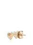 Detail View - Click To Enlarge - SYDNEY EVAN - 'Double Heart' diamond 14k gold single stud earring