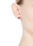 Figure View - Click To Enlarge - SYDNEY EVAN - Ruby 14k rose gold lips single stud earring
