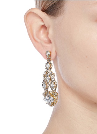Figure View - Click To Enlarge - ERICKSON BEAMON - Swarovski crystal chandelier earrings