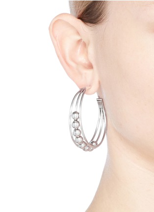 Figure View - Click To Enlarge - PHILIPPE AUDIBERT - 'Anton' bead cutout hoop earrings