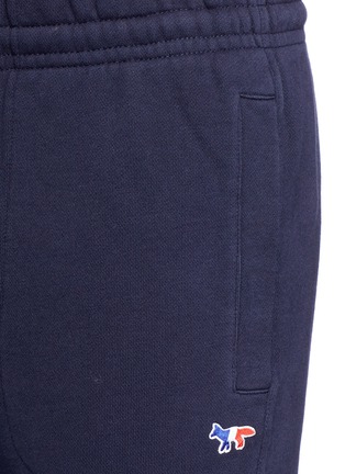 Detail View - Click To Enlarge - MAISON KITSUNÉ - Fox logo appliqué sweatpants