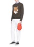 Figure View - Click To Enlarge - MAISON KITSUNÉ - Fox intarsia lambswool sweater