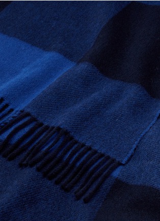 Detail View - Click To Enlarge - MAISON KITSUNÉ - 'Courage' threaded check virgin wool blend scarf