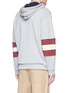 Back View - Click To Enlarge - MAISON KITSUNÉ - Towelling stripe hoodie