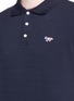 Detail View - Click To Enlarge - MAISON KITSUNÉ - Fox logo appliqué polo shirt