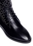 Detail View - Click To Enlarge - ALAÏA - Geometric studded lace-up leather boots