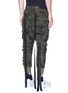 Back View - Click To Enlarge - BEN TAVERNITI UNRAVEL PROJECT  - Camouflage print drop crotch canvas cargo pants