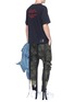 Figure View - Click To Enlarge - BEN TAVERNITI UNRAVEL PROJECT  - Camouflage print drop crotch canvas cargo pants