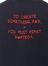 Detail View - Click To Enlarge - BEN TAVERNITI UNRAVEL PROJECT  - Slogan embroidered T-shirt