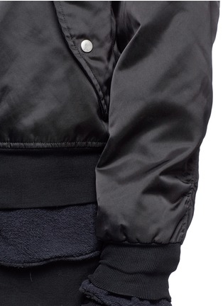  - BEN TAVERNITI UNRAVEL PROJECT  - Reversible zip hoodie cropped bomber jacket