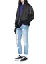 Figure View - Click To Enlarge - BEN TAVERNITI UNRAVEL PROJECT  - Reversible zip hoodie cropped bomber jacket