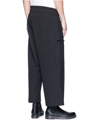 Back View - Click To Enlarge - 71511 - 'Primo' drawstring cropped wide leg pants