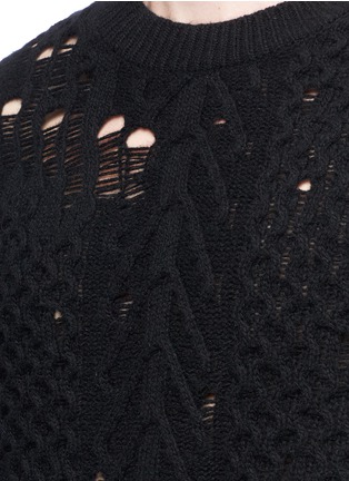 Detail View - Click To Enlarge - 71511 - 'Kirg' distressed cable knit sweater
