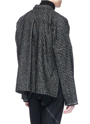 Back View - Click To Enlarge - 71511 - Stripe tweed asymmetric coat