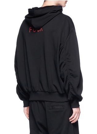Back View - Click To Enlarge - 71511 - 'Welde' circle patch oversized hoodie