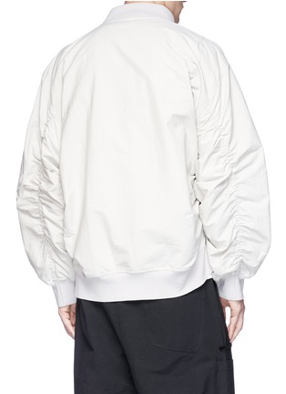 Back View - Click To Enlarge - 71511 - 'Jerrit' ruched cocoon sleeve canvas bomber jacket