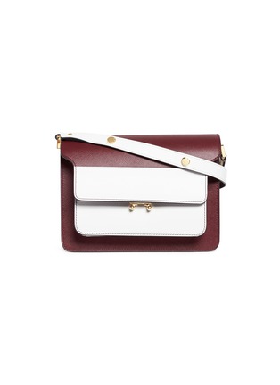 Main View - Click To Enlarge - MARNI - 'Trunk' colourblock saffiano leather shoulder bag