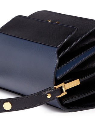 Detail View - Click To Enlarge - MARNI - 'Trunk' colourblock saffiano leather shoulder bag