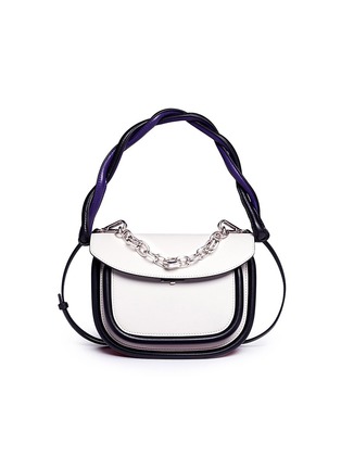 Main View - Click To Enlarge - MARNI - 'Titan' twisted strap colourblock leather shoulder bag
