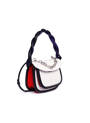 Figure View - Click To Enlarge - MARNI - 'Titan' twisted strap colourblock leather shoulder bag