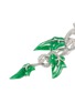 Figure View - Click To Enlarge - SAMUEL KUNG - Diamond jadeite 18k white gold leave brooch
