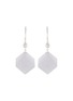 Main View - Click To Enlarge - SAMUEL KUNG - Diamond jade 18k white gold cube drop earrings