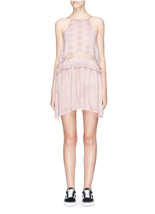Main View - Click To Enlarge - TOPSHOP - Lace insert broderie anglaise and washed cotton sundress