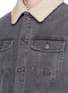 Detail View - Click To Enlarge - TOPMAN - Faux shearling collar denim jacket