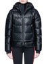 Main View - Click To Enlarge - TEMPLA - Lambskin leather cropped down puffer jacket