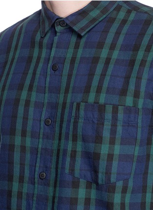 Detail View - Click To Enlarge - TOPMAN - Black Watch check twill shirt
