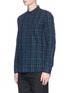 Front View - Click To Enlarge - TOPMAN - Black Watch check twill shirt