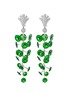 SAMUEL KUNG - Diamond jadeite 18k white gold wired drop earrings