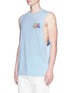 Front View - Click To Enlarge - TOPMAN - 'Wave Seeker' print tank top