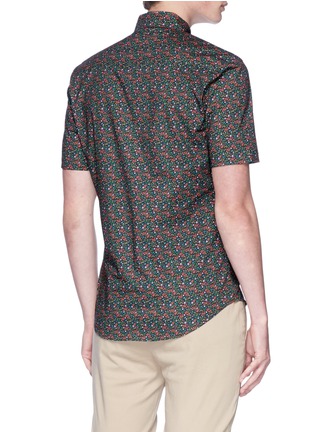 Back View - Click To Enlarge - TOPMAN - 'Zebra Floral' print short sleeve shirt
