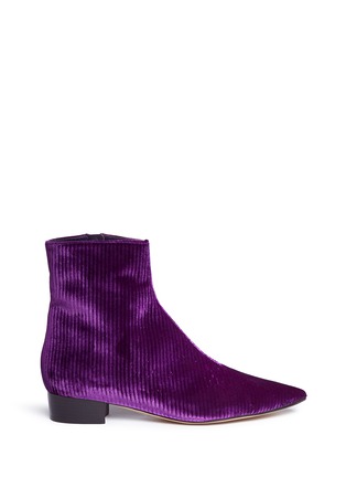 Main View - Click To Enlarge - ELLERY - Rib velvet ankle boots