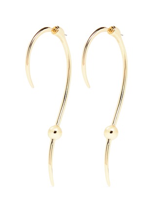 Main View - Click To Enlarge - MICHELLE CAMPBELL - 'Milky Way' 14k gold plated wavy bar earrings