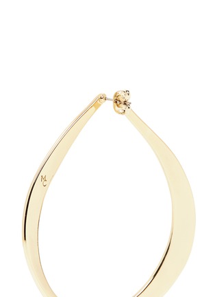 Detail View - Click To Enlarge - MICHELLE CAMPBELL - 'Orbit Hoop' 14k gold plated teardrop earrings