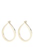 Main View - Click To Enlarge - MICHELLE CAMPBELL - 'Orbit Hoop' 14k gold plated teardrop earrings
