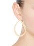 Figure View - Click To Enlarge - MICHELLE CAMPBELL - 'Orbit Hoop' 14k gold plated teardrop earrings