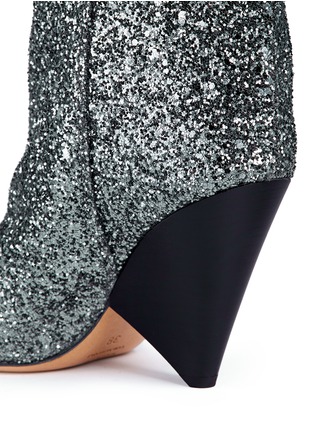 Detail View - Click To Enlarge - ISABEL MARANT - 'Luliana' foldover cuff glitter booties
