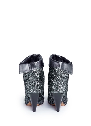 Back View - Click To Enlarge - ISABEL MARANT - 'Luliana' foldover cuff glitter booties