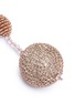 Detail View - Click To Enlarge - OSCAR DE LA RENTA - Beaded strass pavé sphere drop clip earrings