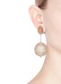 Figure View - Click To Enlarge - OSCAR DE LA RENTA - Beaded strass pavé sphere drop clip earrings