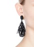 Figure View - Click To Enlarge - OSCAR DE LA RENTA - Beaded tiered hoop earrings