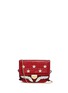 Main View - Click To Enlarge - VENNA - Cubic zirconia star crane patch leather bag