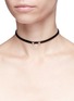 Figure View - Click To Enlarge - RUIFIER - 'X2 Eyes' silver charm leather choker