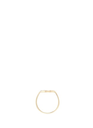 Figure View - Click To Enlarge - RUIFIER - 'Belle' diamond 14k yellow gold face charm ring